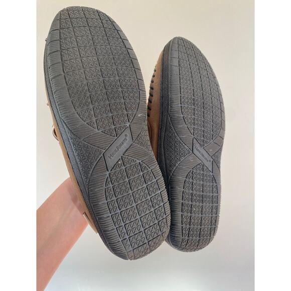 LB Evans Hideaways plaid lined leather slip on loafers mocassins mens 10 - Picture 6 of 7